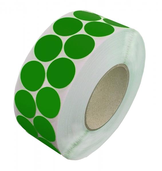 Fabric Adhesive dots, strong adhesive on one side, Ø 30mm, green